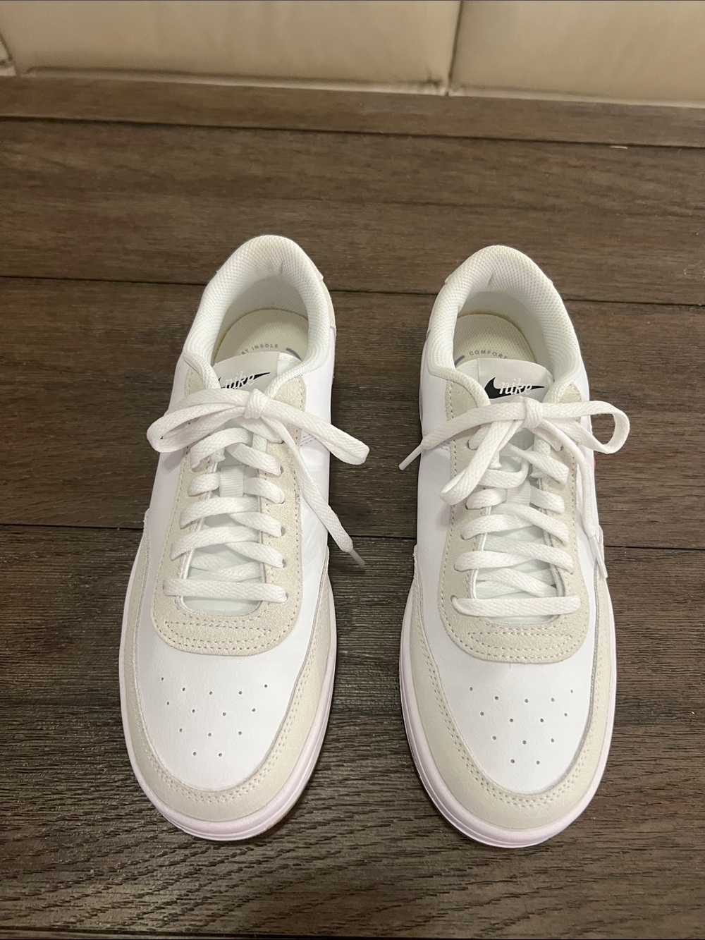 White Nike Women's Casual Lace-Up Sneakers - Women’s size 9 ( new without box)